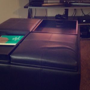 Ottoman that opens and stores. From art van